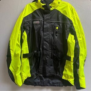 Olympia Moto Sports Horizon Motorcycle Rain Jacket Sz L